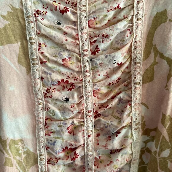 Y2K VINTAGE Language Babydoll Empire Top Size M - Picture 2 of 6